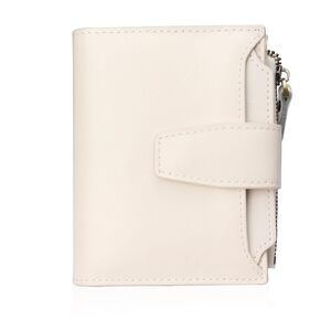 8359 Small Wallet Leather Bifold Compact RFID Blocking Zipper Pocket Credit